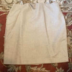 Ann Taylor Tan Linen Skirt